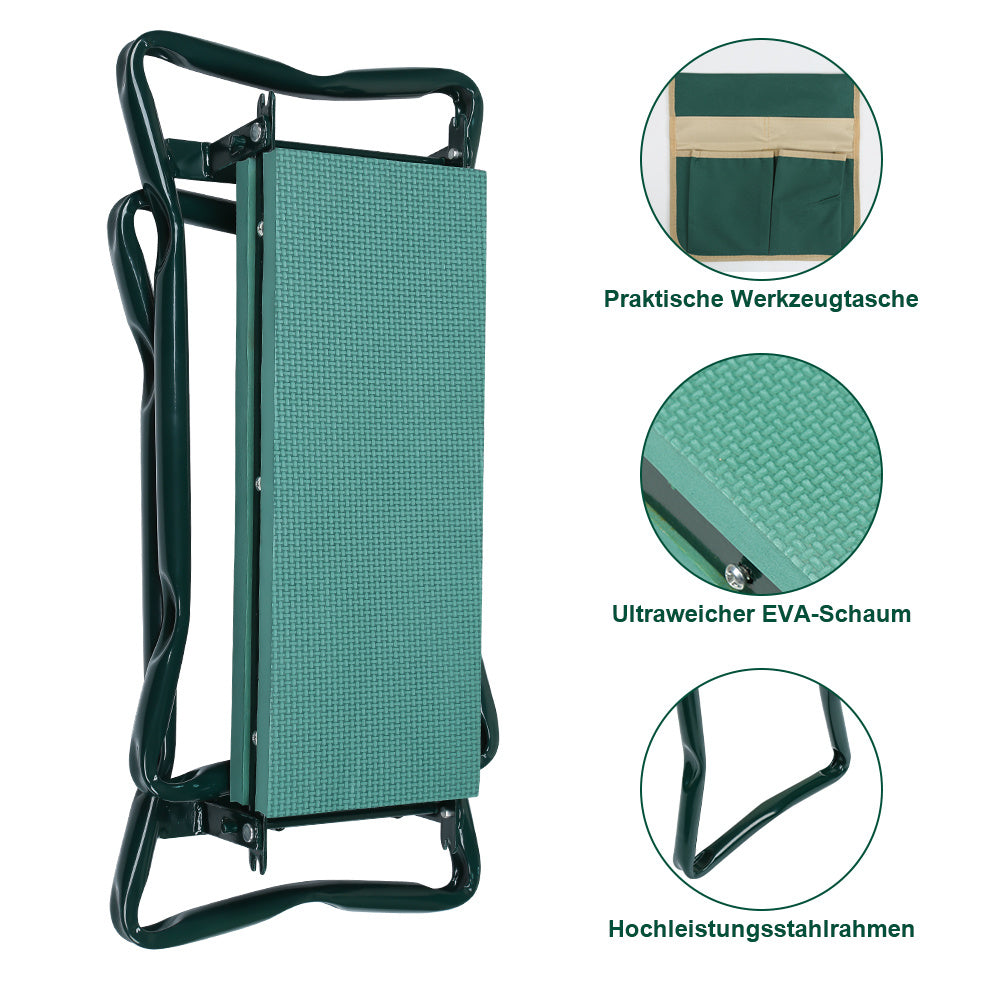 Jopassy Garten-Kniebank 4er Set, Kniehocker mit Werkzeugtaschen