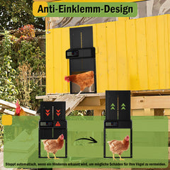 Jopassy Automatische Hühnerklappe mit Timer LCD Display