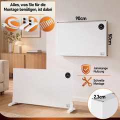 Jopassy Infrarotheizung 400/750/1000W mit Thermostat Tuya App und Fernbedienung
