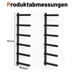 Jopassy Wandregal Schwarz Schwerlast 50kg für Küche Garage Werkstatt