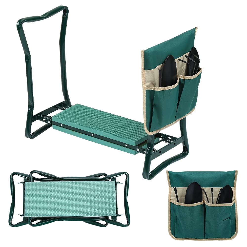 Jopassy Garten-Kniebank 4er Set, Kniehocker mit Werkzeugtaschen