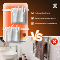 Jopassy Infrarotheizung 400/600W mit Thermostat Tuya App Fernbedienung und Handtuchhalter