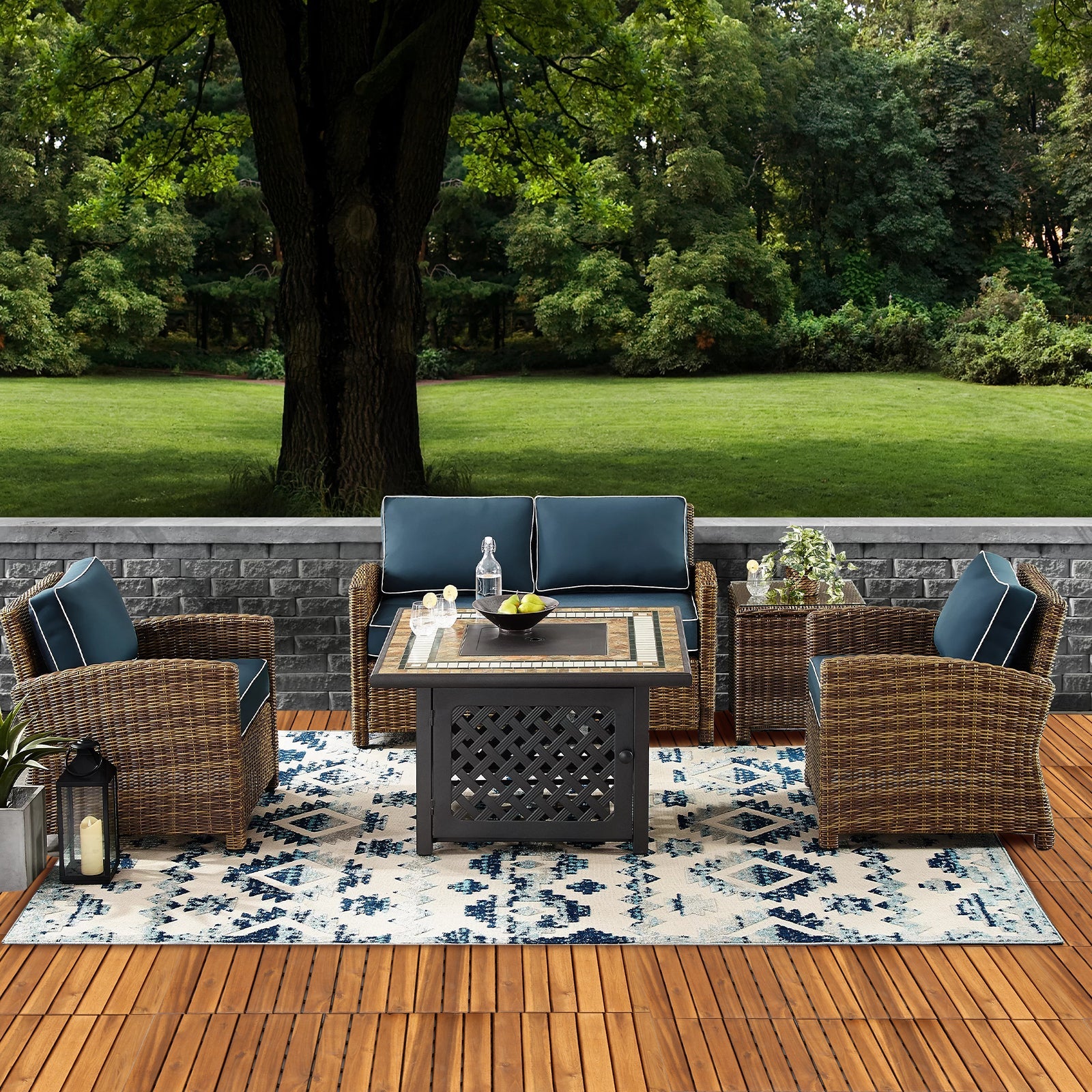 Jopassy Holzfliesen 30x30 cm, Terrassenfliesen für Balkon, 1–5 m²