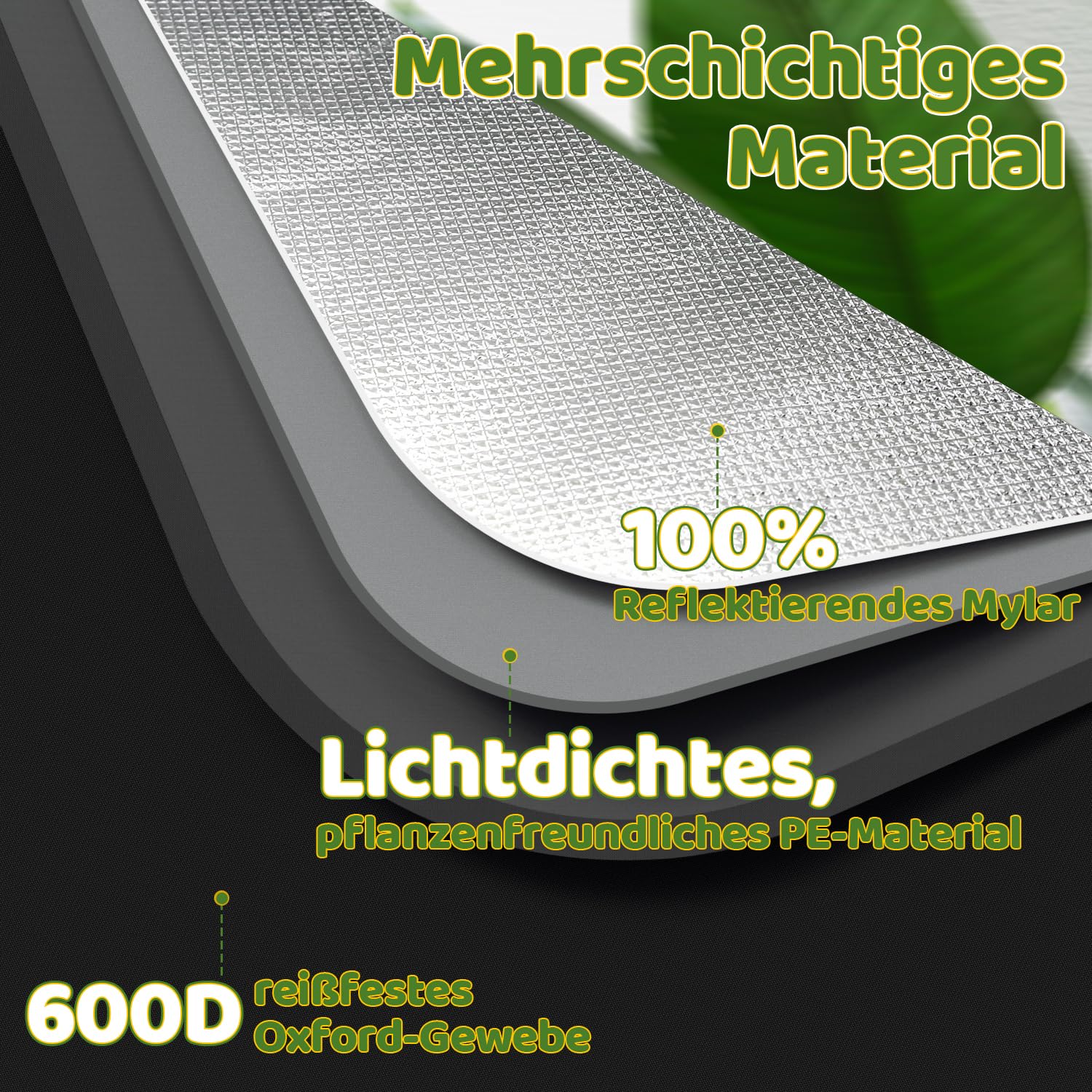 Jopassy Indoor Growzelt aus 600D Oxford Lichtdicht Wasserdicht mit Sichtfenster für Pflanzenanzucht