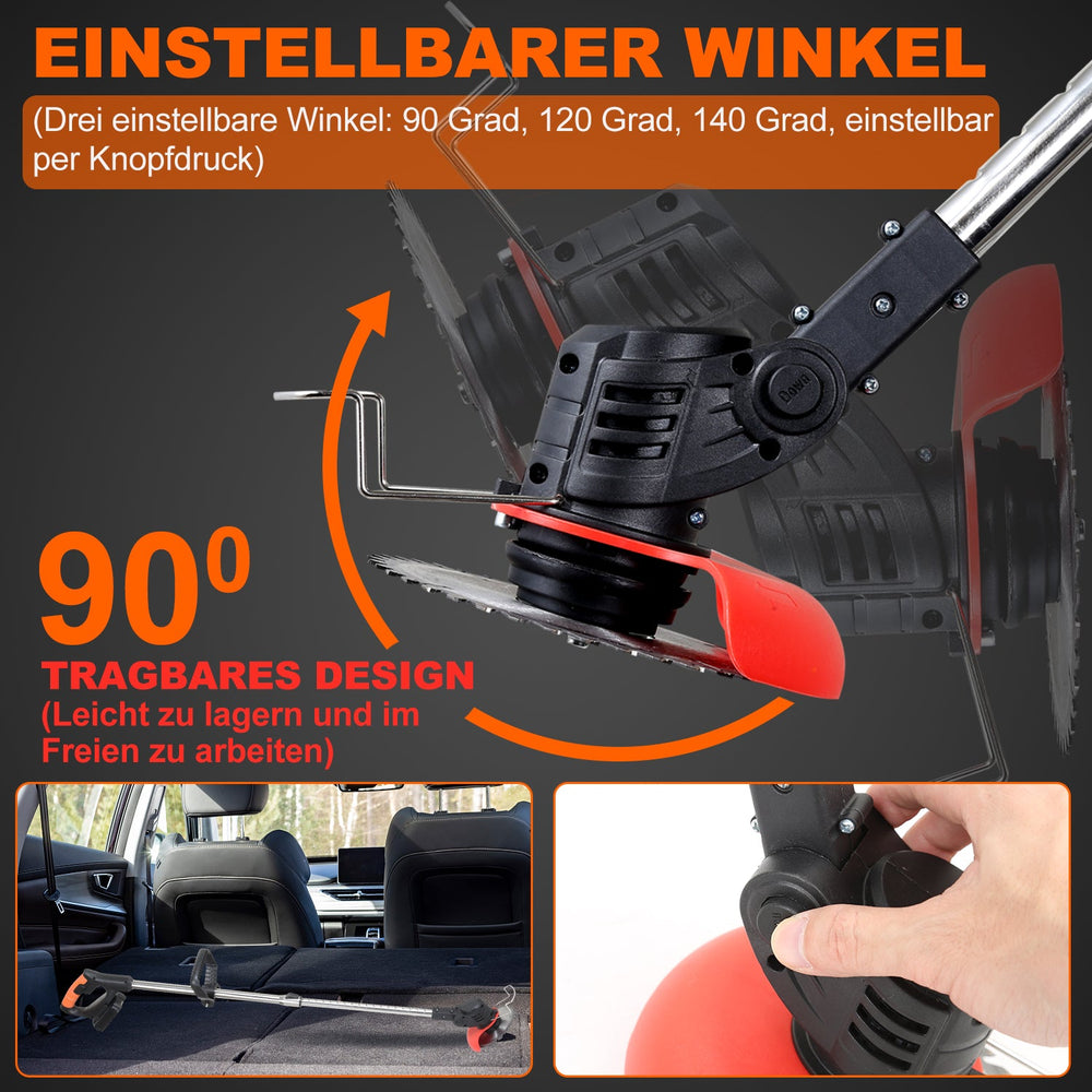 Rasen Kantenschneider mit 2X 1.5Ah Akkus
