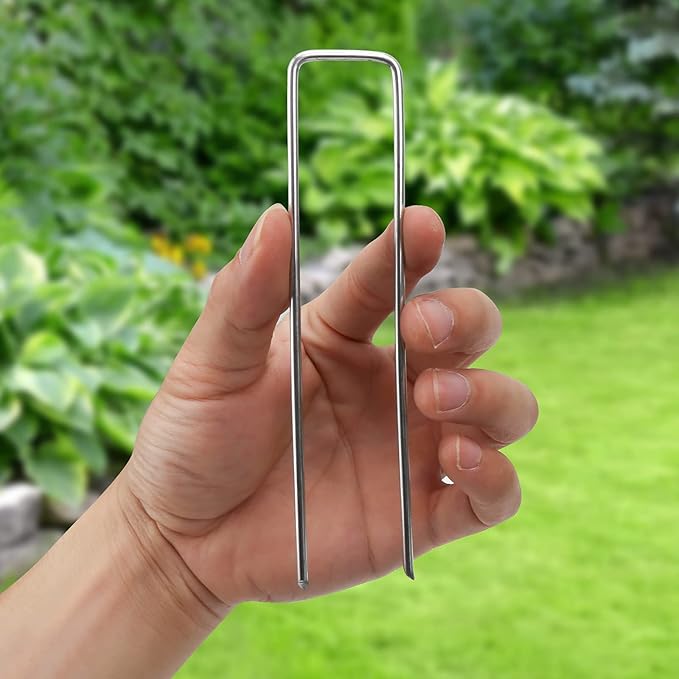 Jopassy 150 × 25 mm verzinkter Bodenanker, robuster Erdspieß für den Garten