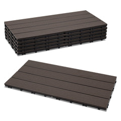 Jopassy WPC Terrassenfliesen 30x60 cm, Klickfliesen für Balkon & Garten, 1–5 m²