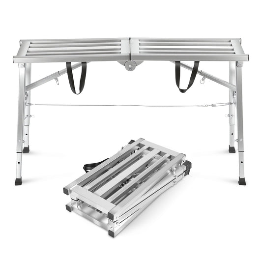 Jopassy Arbeitsplattform 120 × 29 cm Klappbar 3-fach Höhenverstellbar 56–80 cm bis 150 kg