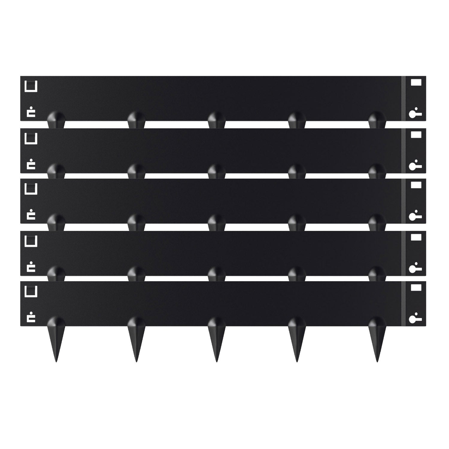 Jopassy Metall Rasenkante mit Dornen, Beeteinfassung 15/18 cm