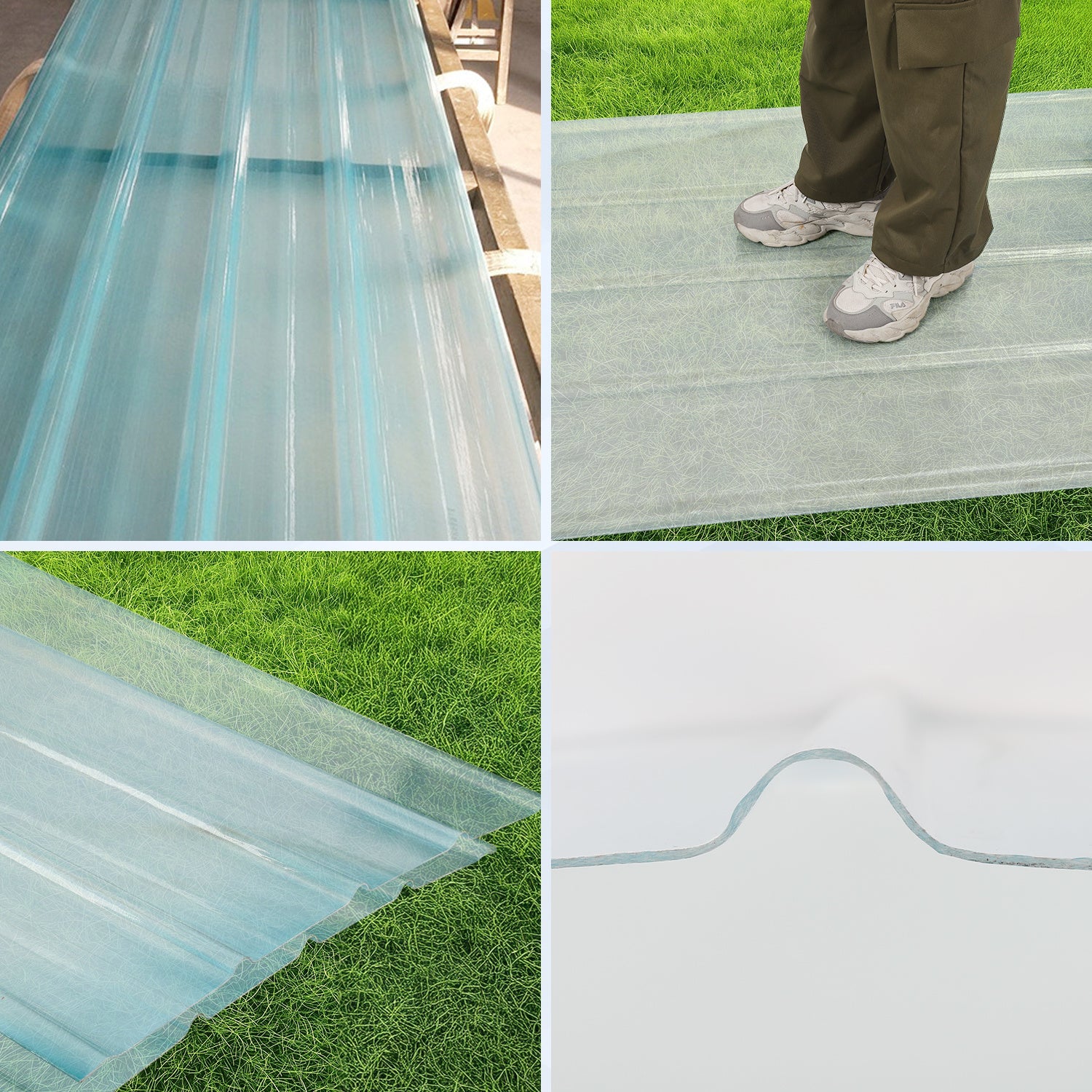 Jopassy FRP Wellplatten transparent für Dach und Gartenhaus