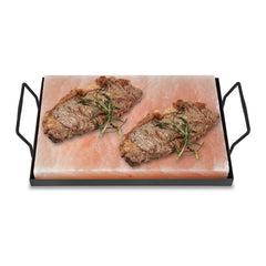 Jopassy Salzplatte zum Grillen 20x30 cm mit Eisenplatte für BBQ