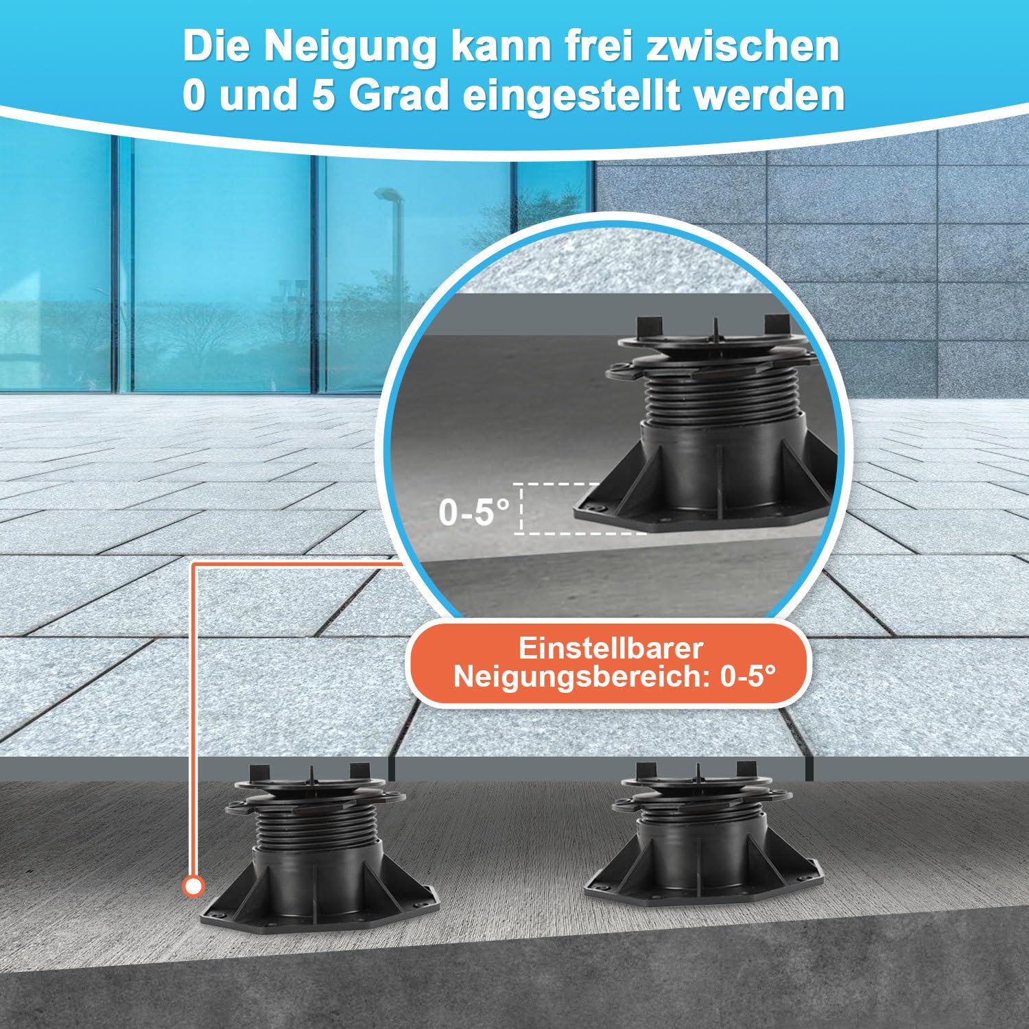 Jopassy Stelzlager 19-140 mm höhenverstellbar für Terrassenplatten