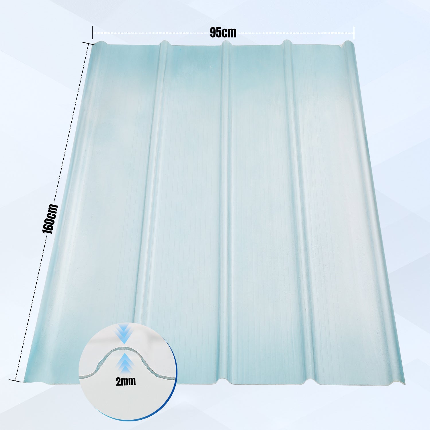 Jopassy FRP Wellplatten transparent für Dach und Gartenhaus