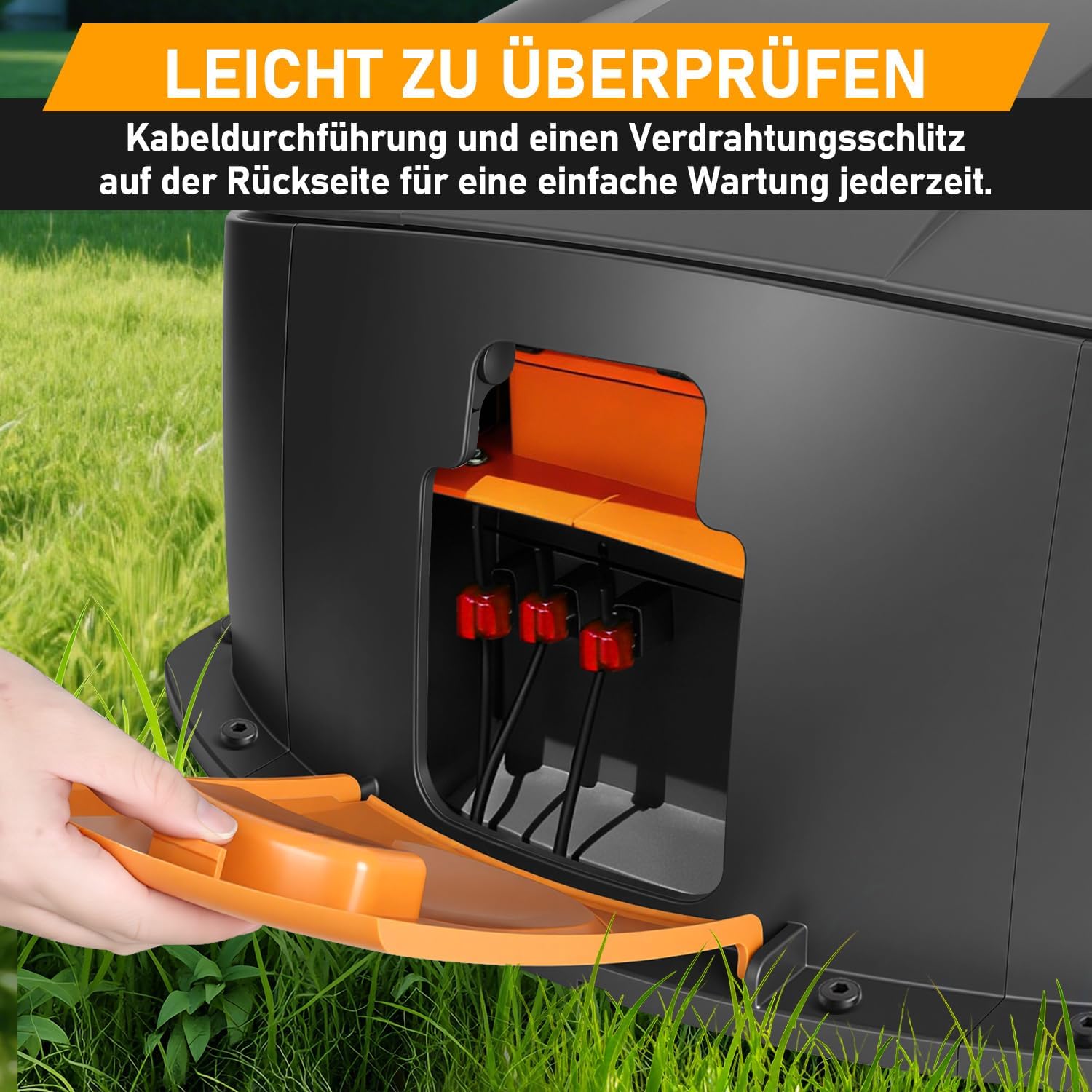 Jopassy Hochklappbare Mähroboter Garage 70,5 × 57 × 33 cm für Ladestation