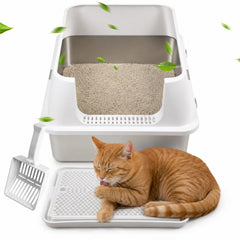 Jopassy Offenes Edelstahl Katzenklo XXXL 71 × 51 × 30 cm mit hohem Rand