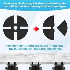 Jopassy Stelzlager 19-140 mm höhenverstellbar für Terrassenplatten