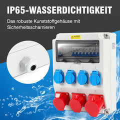 Jopassy Baustromverteilerkasten mit Fehlerstromschutzsteckdosen
