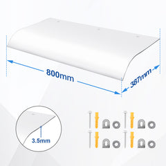 Jopassy Transparentes Vordach 40 x 80 cm für Außenbereich