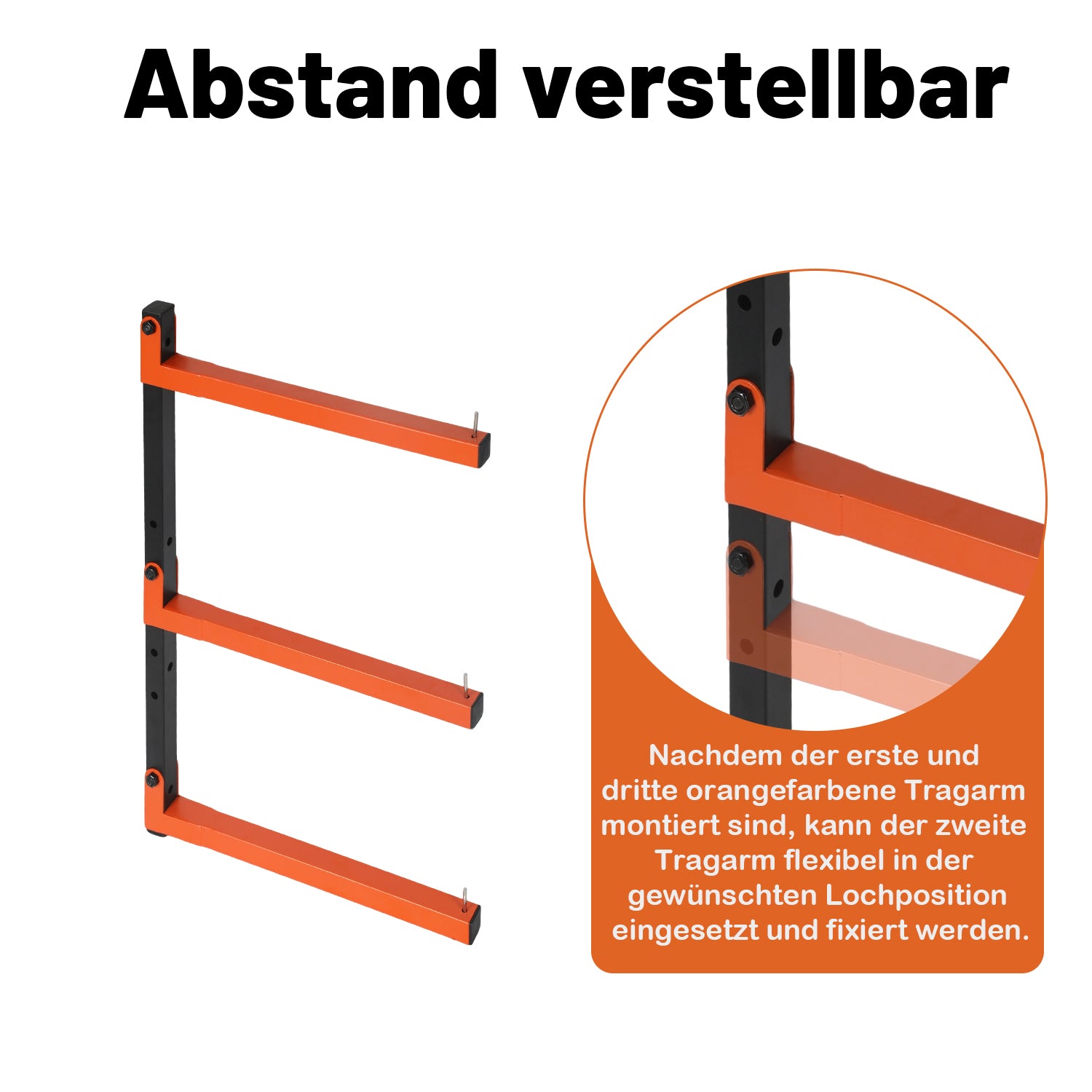 Jopassy Klappbares Wandregal Höhenverstellbar 50kg für Küche Garage Werkstatt