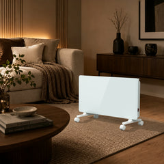 Jopassy WLAN Konvektor Heizung 2000/2500W mit Thermostat und Glasfront