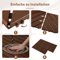 Jopassy PP Klickfliesen 30 x 30 cm für Balkon und Terrasse
