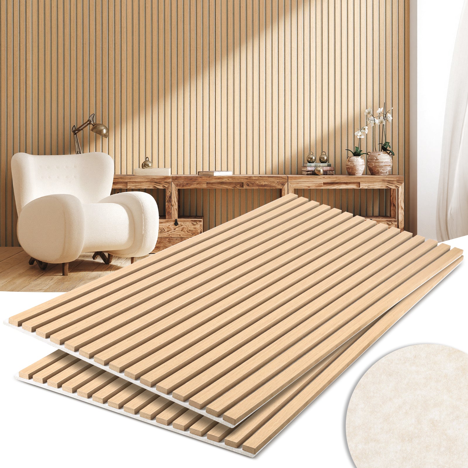 Jopassy Akustikpaneele 120x60 cm Wandpaneele Holz und Filz für Innenwand
