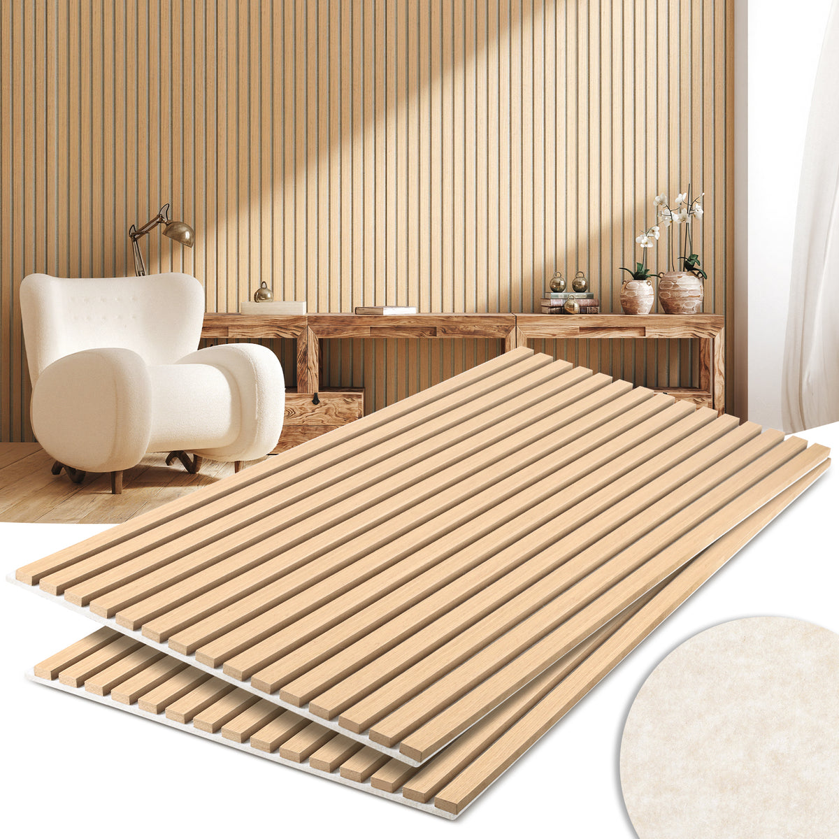 Jopassy Akustikpaneele 120x60 cm Wandpaneele Holz und Filz für Innenwand