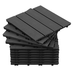 Jopassy WPC Terrassenfliesen 30x30 cm, Klickfliesen für Garten