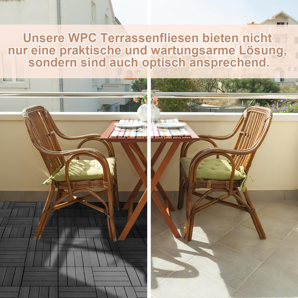 WPC Terrassenfliesen mit Klick-System