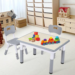 Jopassy Kindertisch 60/80/120 cm 7-fach höhenverstellbar als Mal- und Schreibtisch