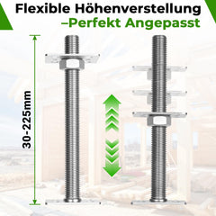 Jopassy Höhenverstellbarer Pfostenträger Silber für Carport Pergola Zaun