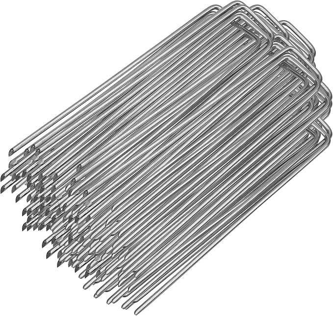 Jopassy 150 × 25 mm verzinkter Bodenanker, robuster Erdspieß für den Garten