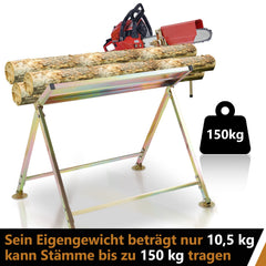 Jopassy Sägebock klappbar mit Kettensägen Halterung und Kettenschutz 81x72x78,5 cm