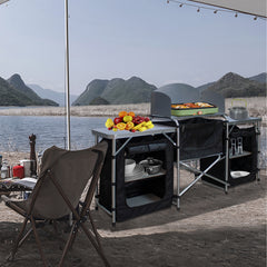 Jopassy Klappbarer Campingschrank mit Arbeitsflächen