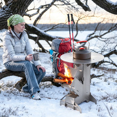 Jopassy Raketenofen 34x57 cm mit Grillplatte Outdoor BBQ
