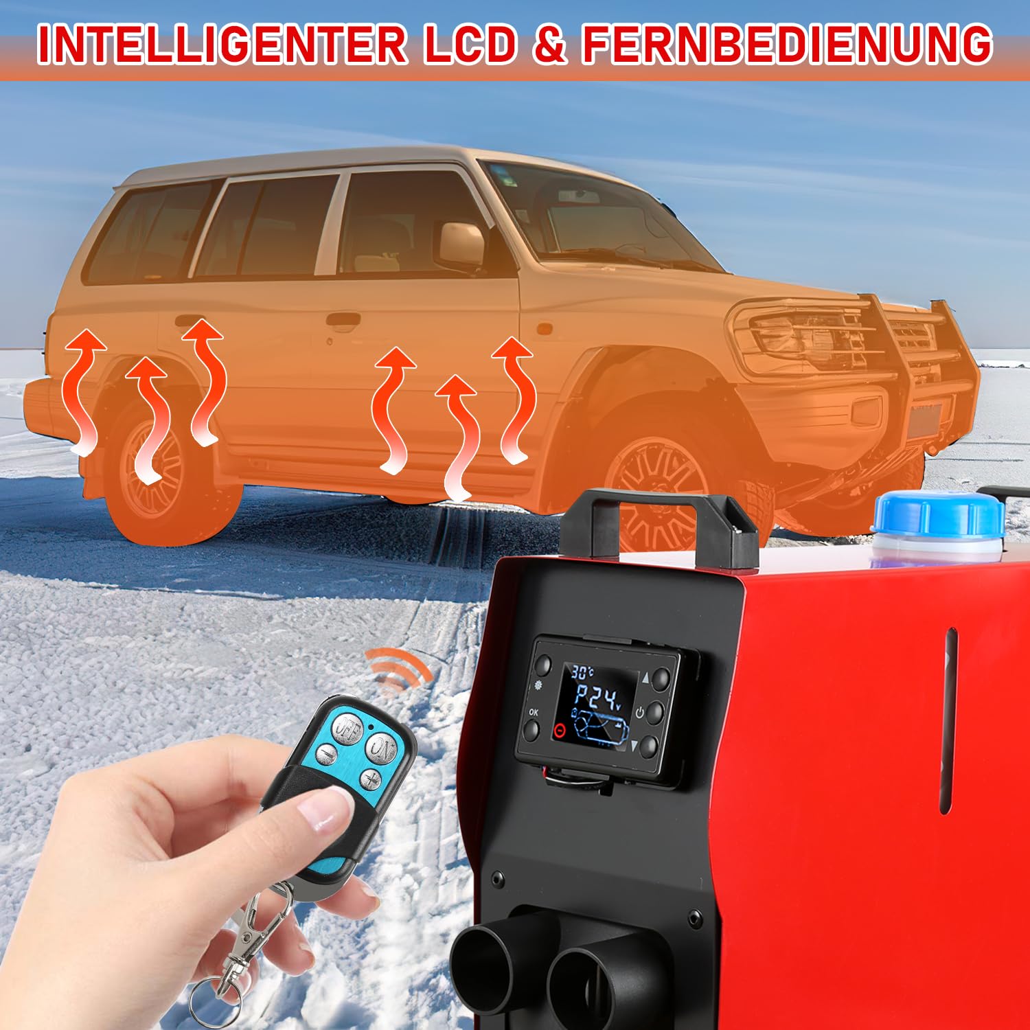 Jopassy Diesel Standheizung 8 kW 12 V mit LCD Display und Fernbedienung