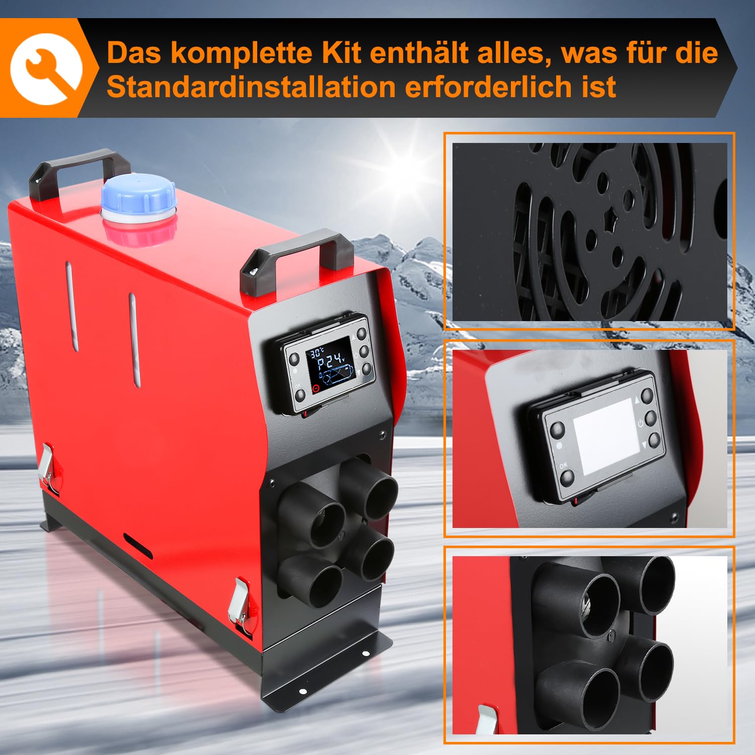 Jopassy Diesel Standheizung 8 kW 12 V mit LCD Display und Fernbedienung