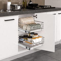 Jopassy Küchenschrank Auszug Korbauszug 30/40 50/60cm Teleskopschublade für Spülschrank