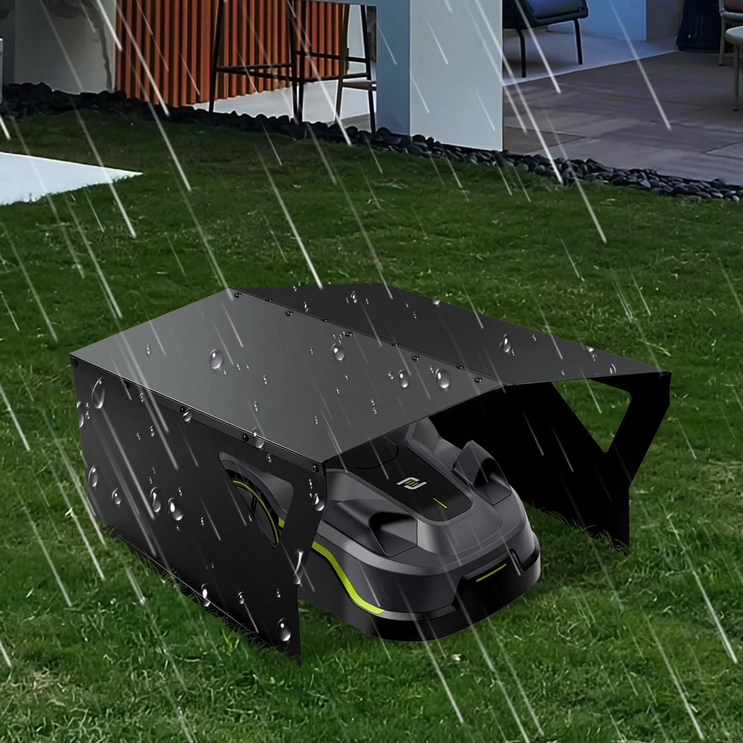 Jopassy Mähroboter Garage aus verzinktem Stahl mit UV-Schutz