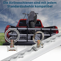Jopassy Airlineschienen Set Aluminium 4/8/16 m mit Fittings und Endkappen