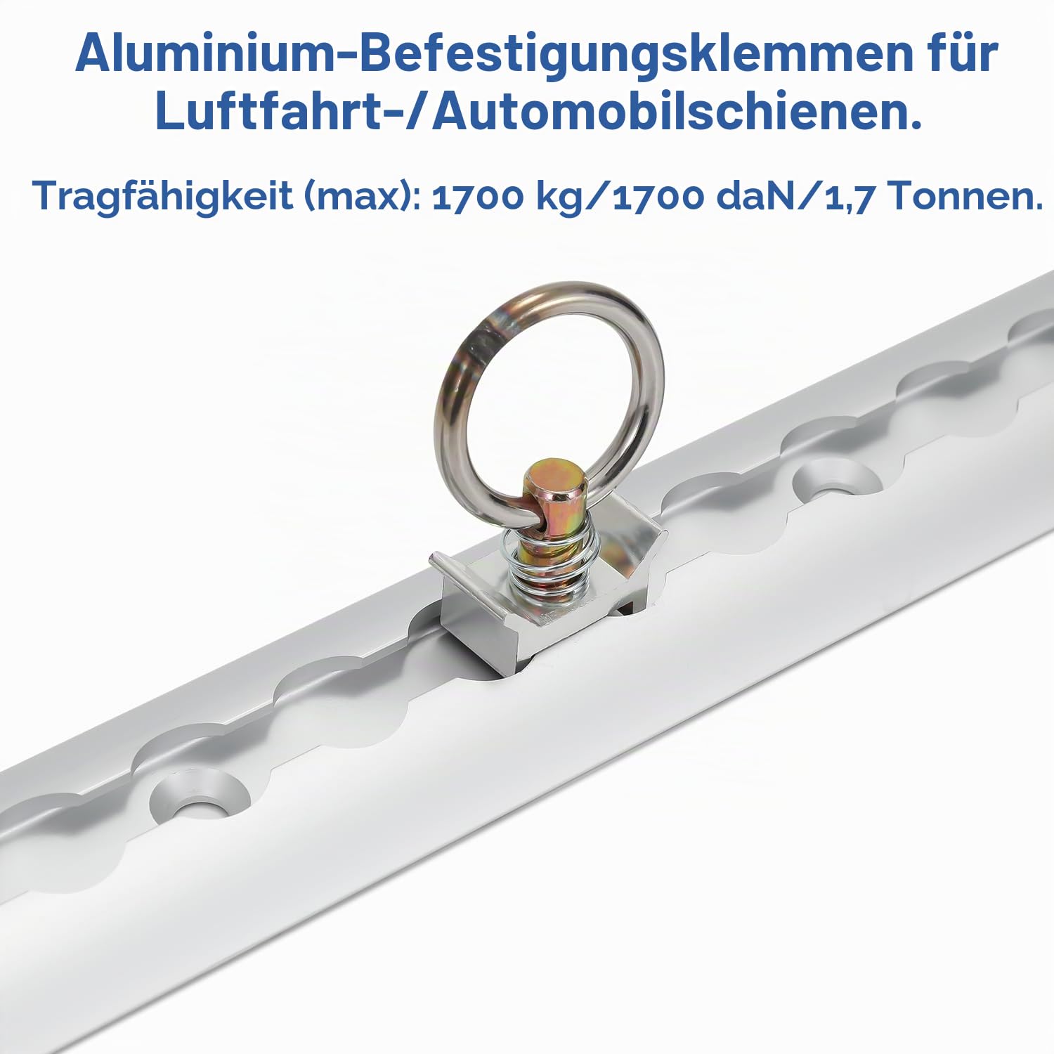 Jopassy Airlineschienen Set Aluminium 4/8/16 m mit Fittings und Endkappen