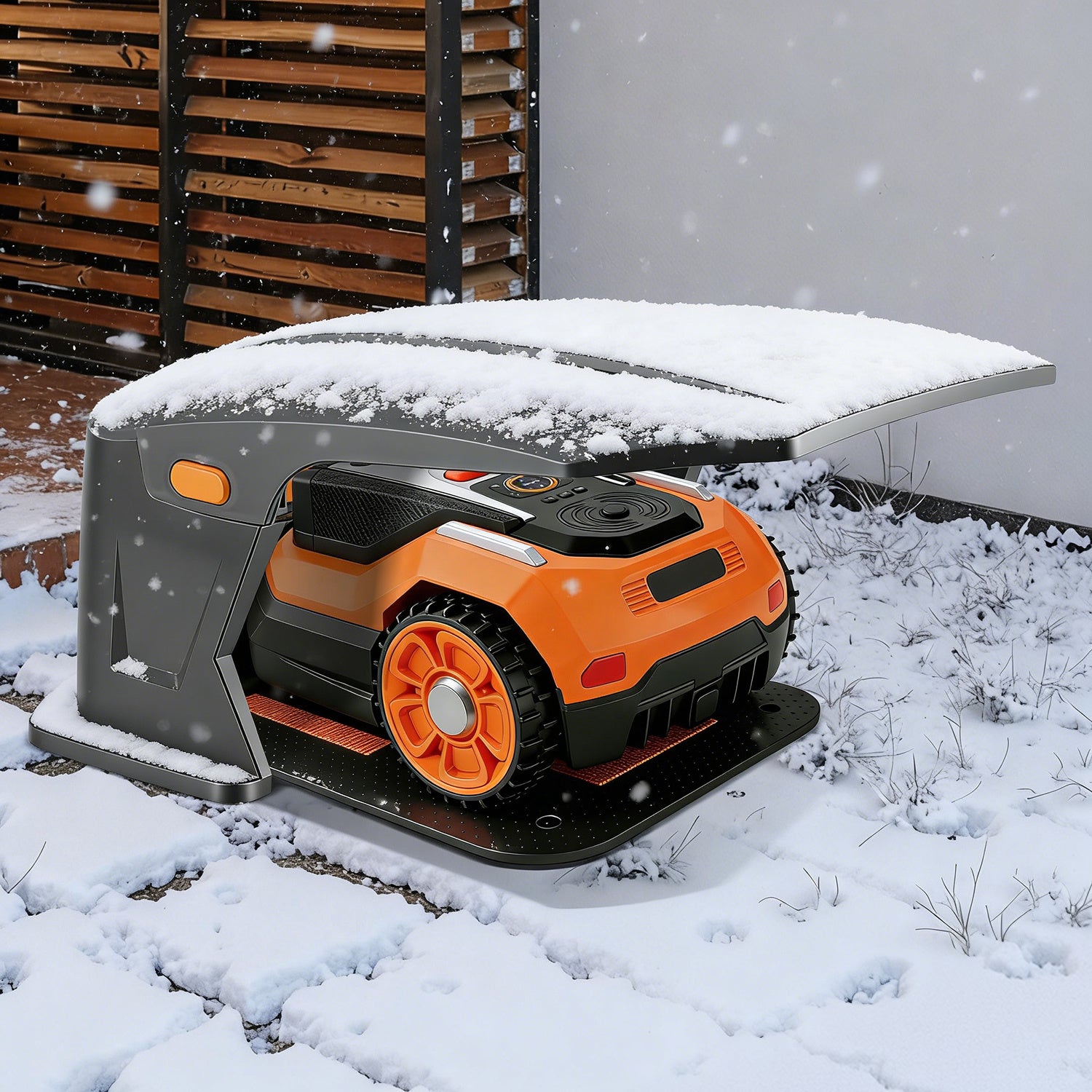 Jopassy Hochklappbare Mähroboter Garage 70,5 × 57 × 33 cm für Ladestation