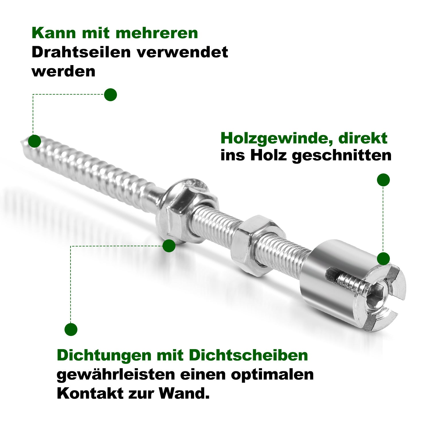 Jopassy Rankhilfe Edelstahl 12m Komplettset für Kletterpflanzen