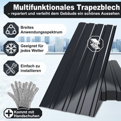 Jopassy Trapezblech 129 x 46 cm für Dach und Wand