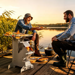 Jopassy Raketenofen 34x57 cm mit Grillplatte Outdoor BBQ