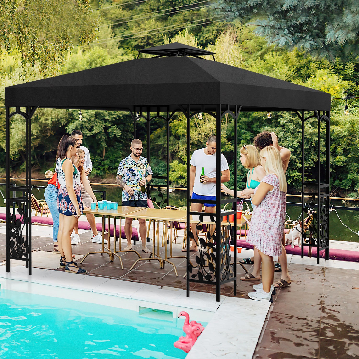 Jopassy Pavillon Ersatzdach 3 x 3 m mit Dachlüftung