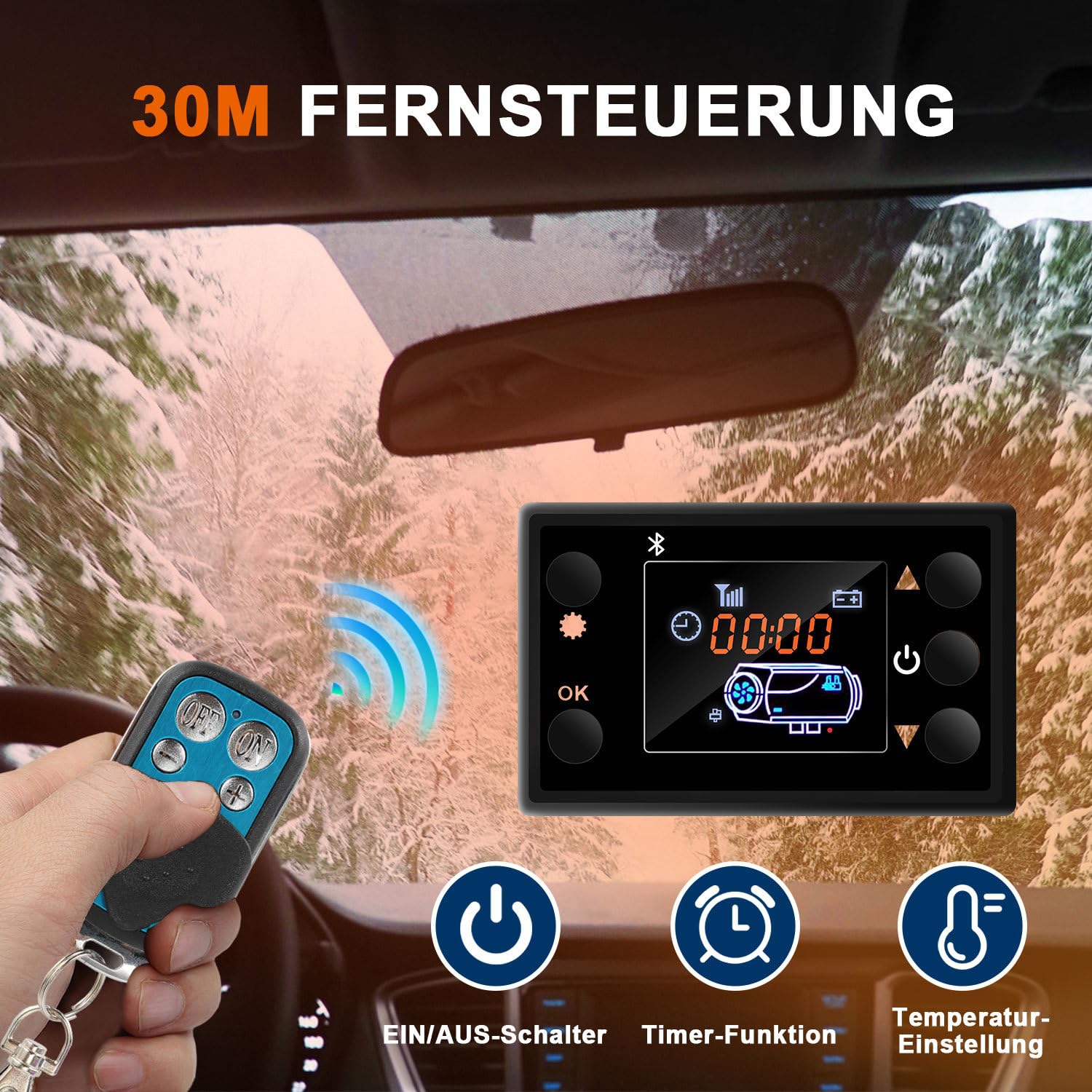 Jopassy Dieselheizung 8 kW mit Bluetooth App und LCD Display