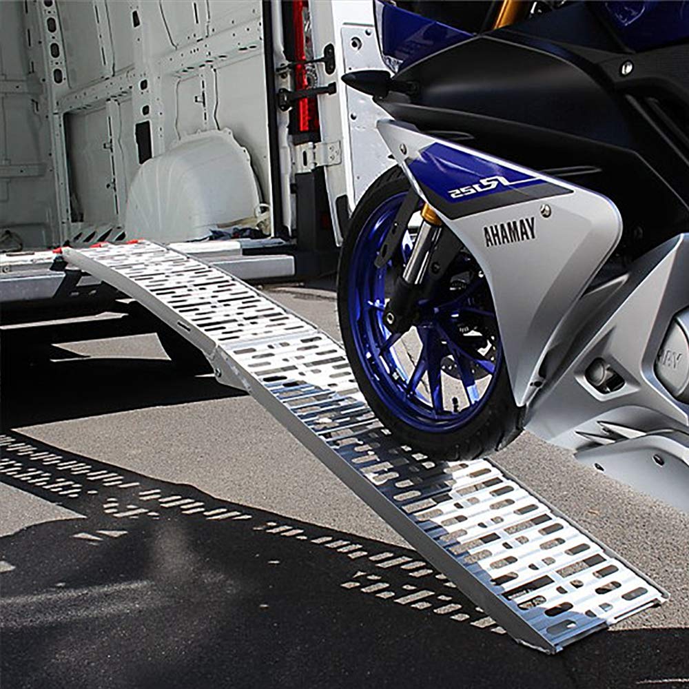 Jopassy Klappbare Aluminium Auffahrrampe 226 cm 340 kg pro Rampe für Motorrad und Anhänger