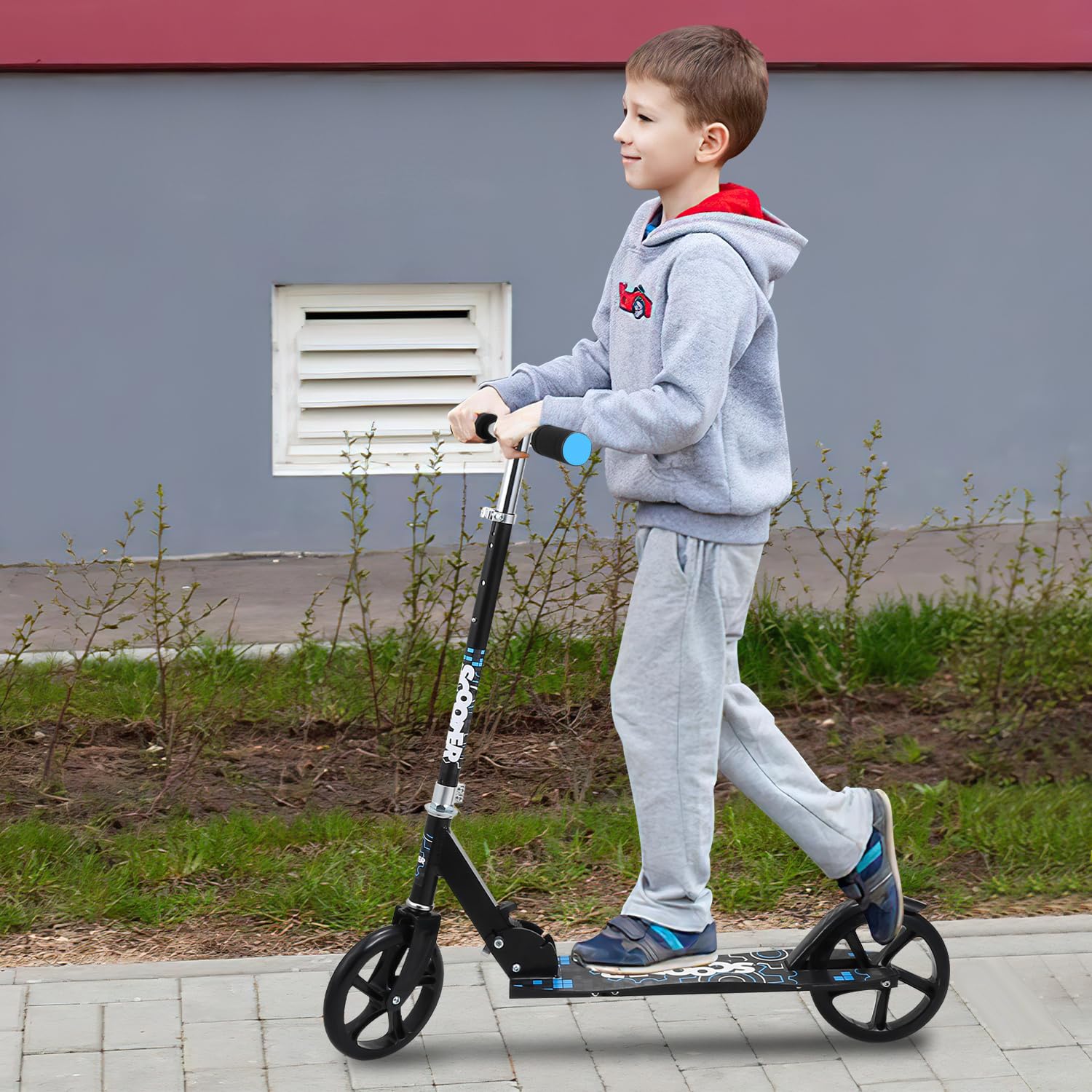 Jopassy Kinderroller klappbar höhenverstellbar 100 kg mit rutschfesten Reifen
