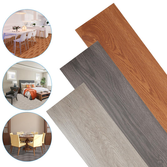 Jopassy PVC Bodenbelag selbstklebend 1,5 mm Vinylboden Holzoptik